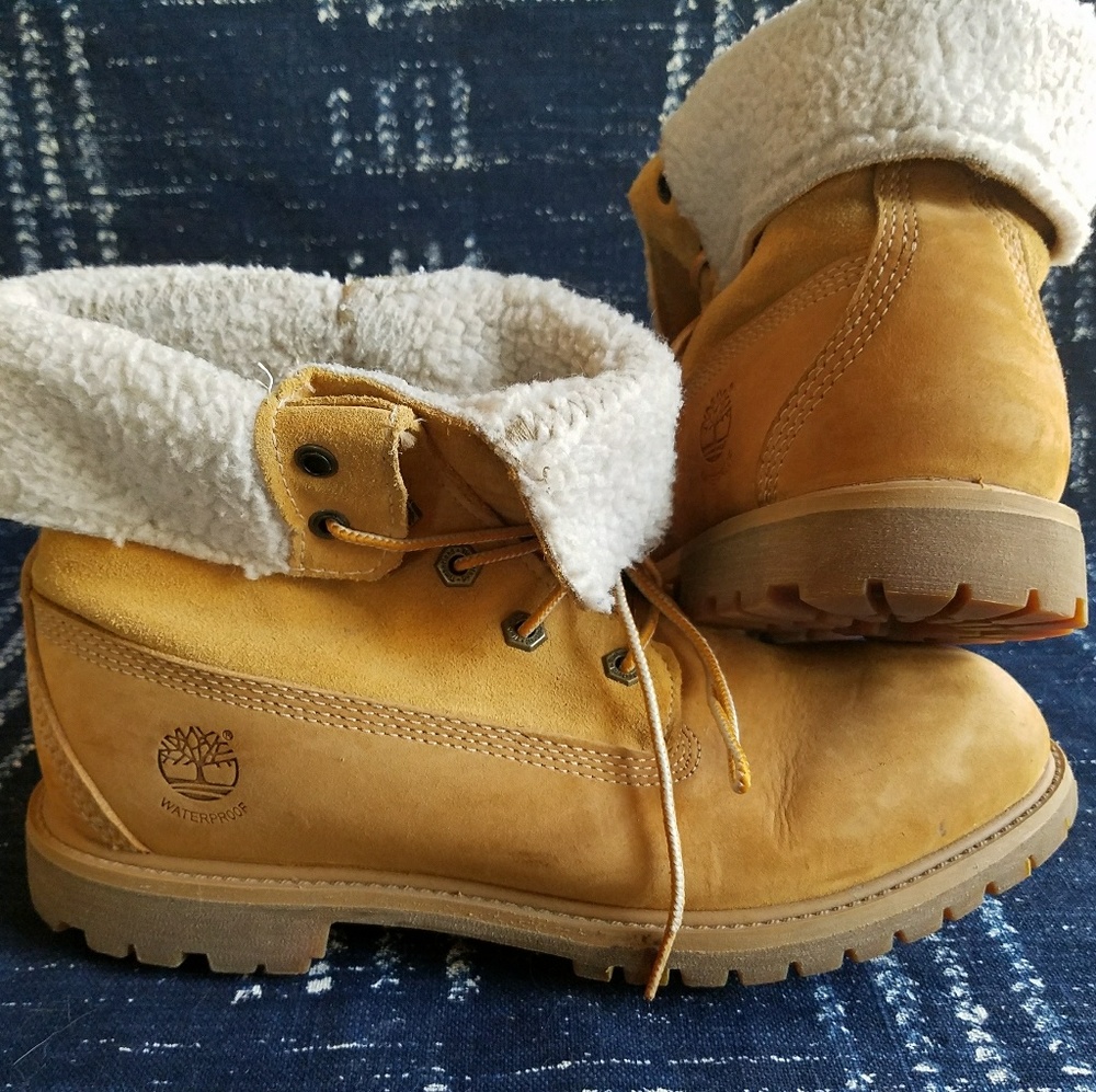 Timberland Women's Teddy Fleece Fold Down Boots
